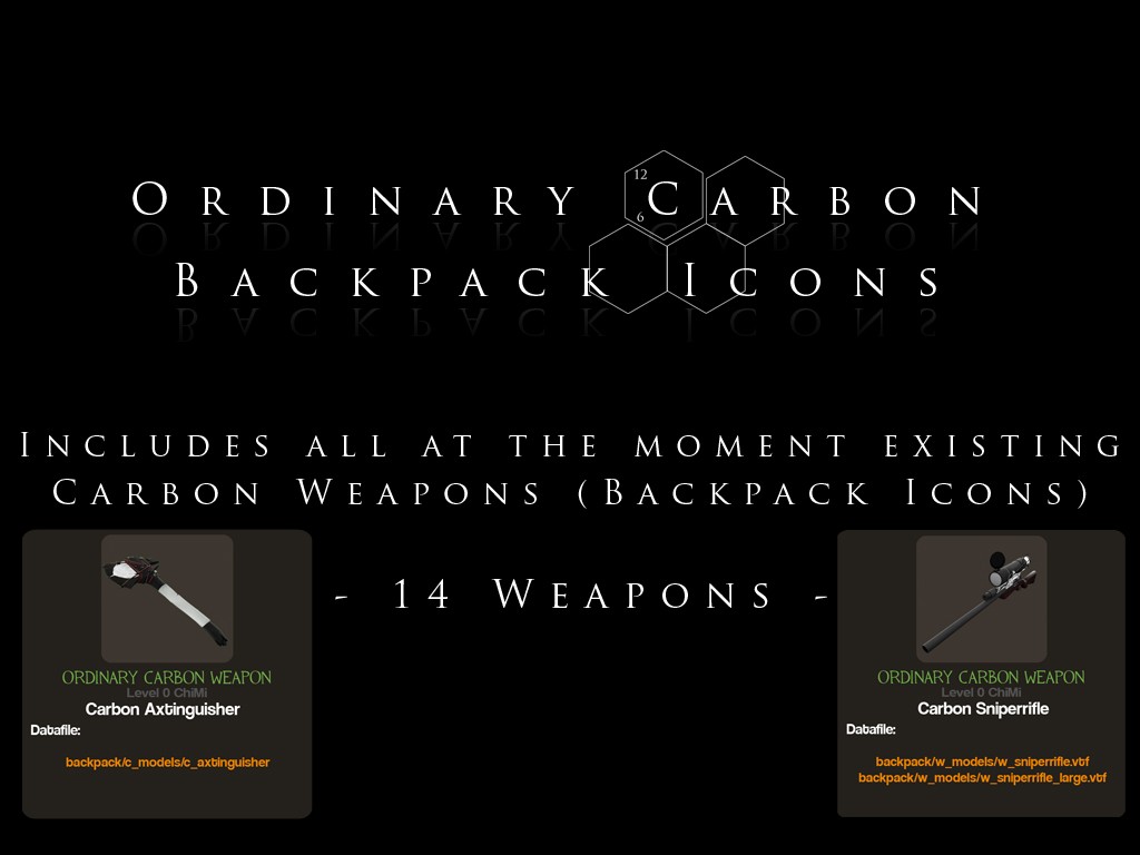 Ordinary Carbon Backpack Icons