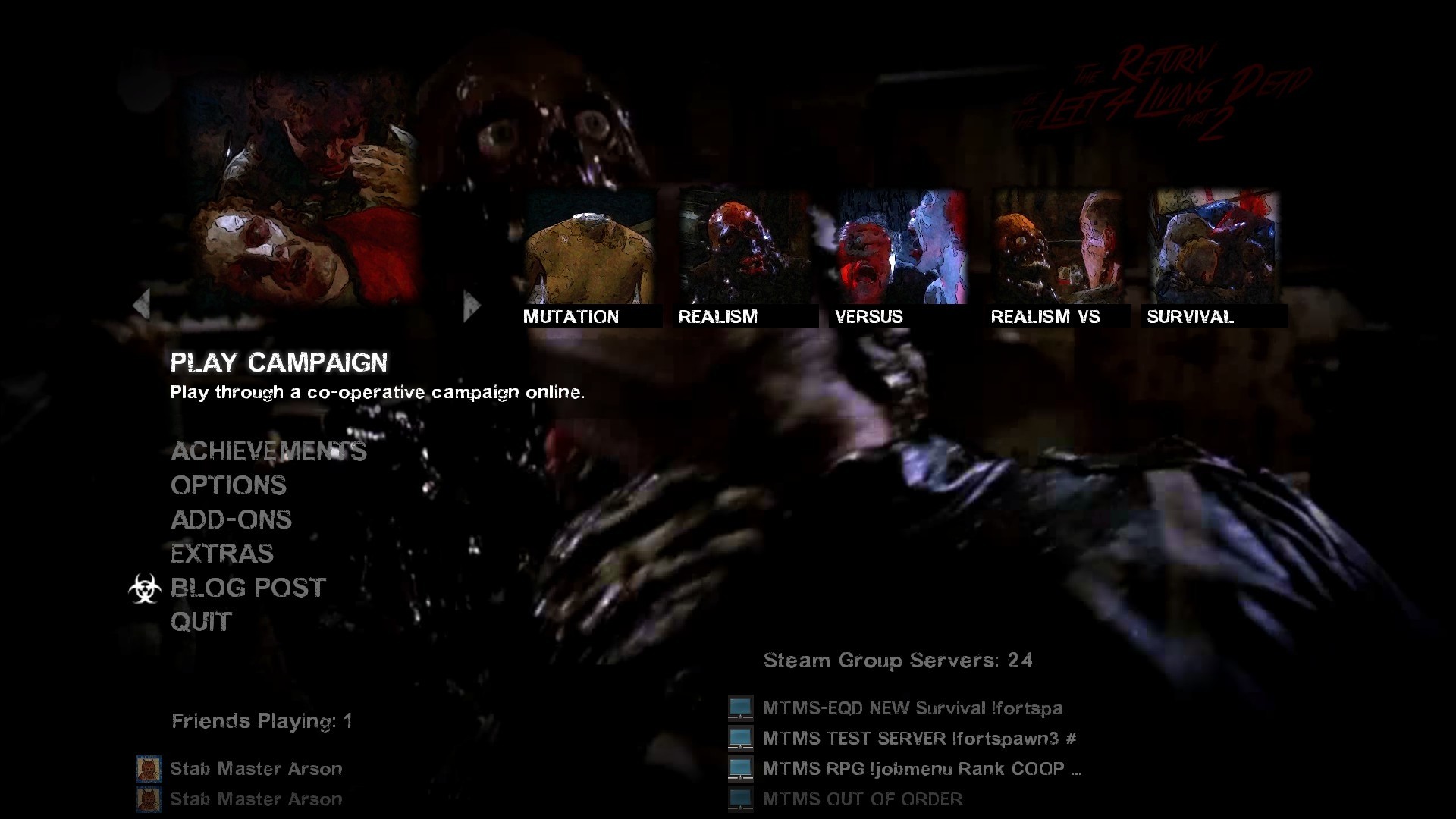 servers de left 4 dead 2 no steam