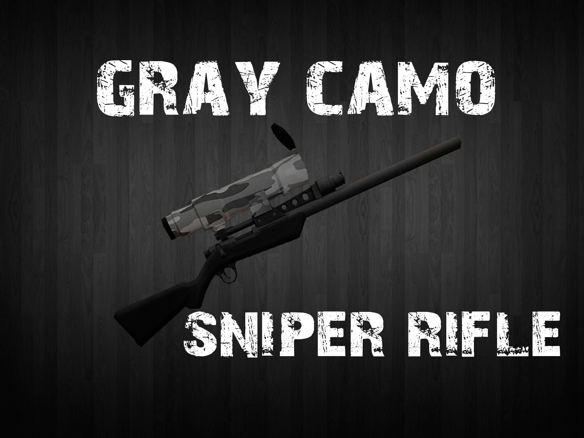 Gray Camo Sniper Rifle