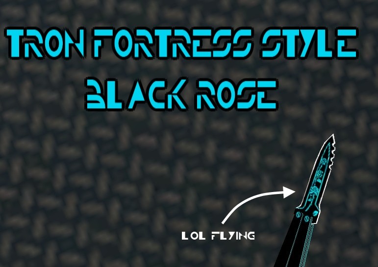 Tron Style Black Rose