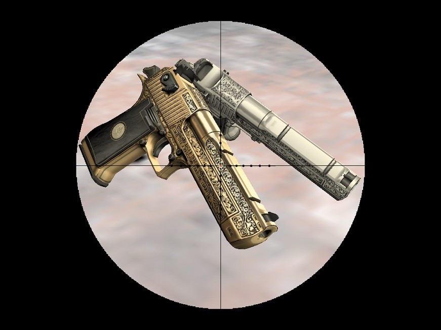 Dual Gold And Silver Engraved Desert Eagle Counter Strike 16 Mods