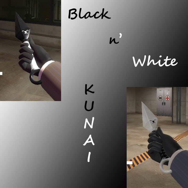 Black n' White Kunai for Red and Blu