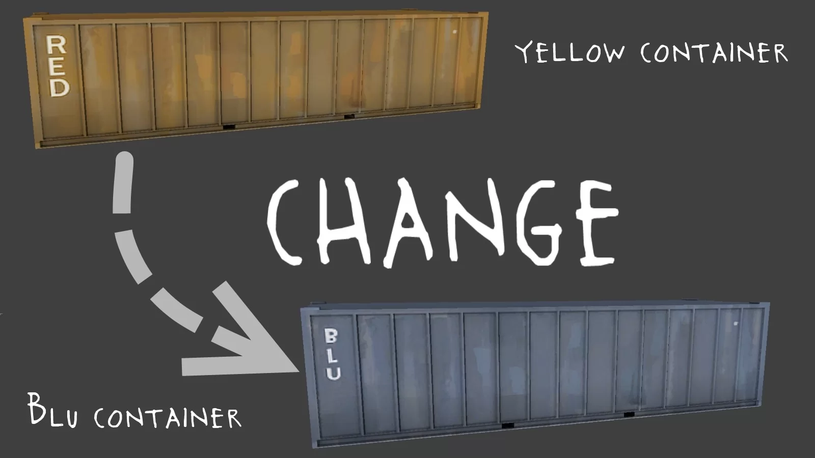 Blue Mannhatten container
