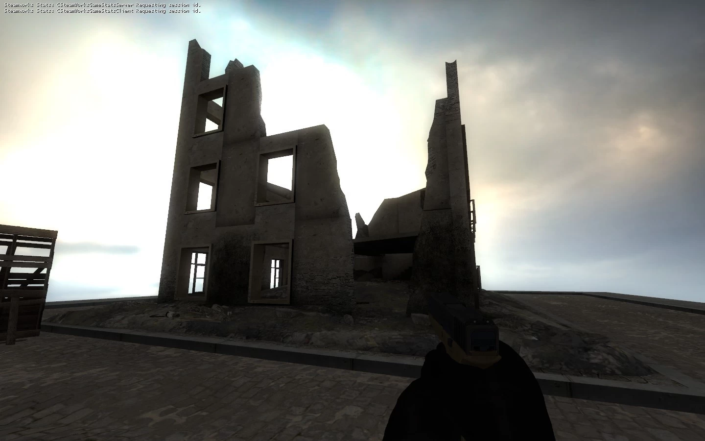 Destroyed WW2 building