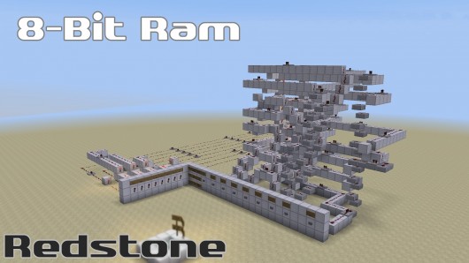 8 Bit Redstone Memory Minecraft Mods