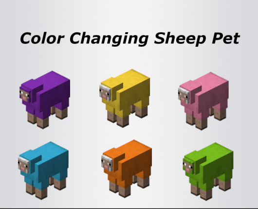 Color Changing Minecraft Sheep Pet