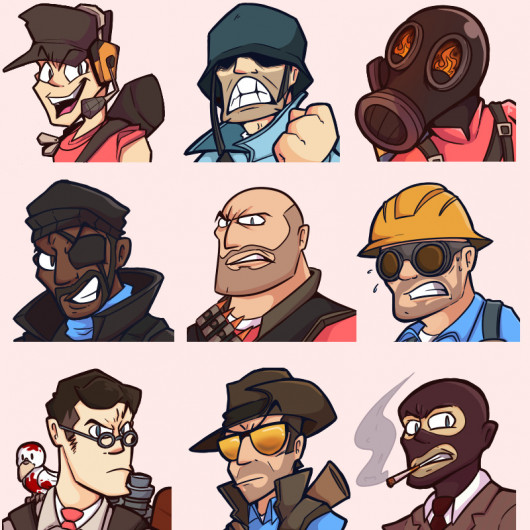 Stylized Toon Class Portraits [Team Fortress 2] [Mods]