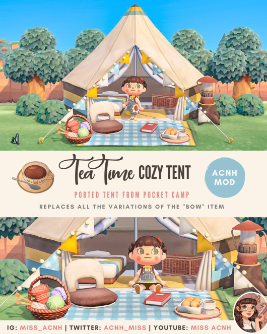 TeaTime Cozy Tent [Animal Crossing New Horizons] [Mods]