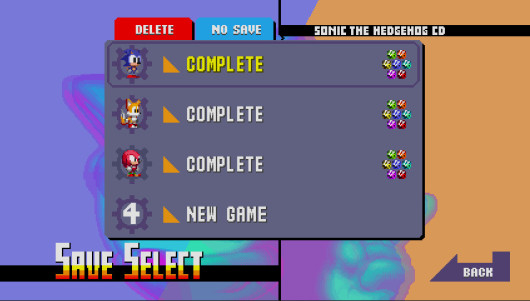 sonic cd save data 100