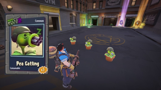 Gatling Pea (PVZ) over McGinnis turret