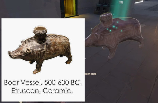 600-500BC Boar Vessel Etruscan Ceramic Bank
