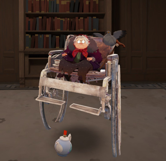 Baba on the wheelchair