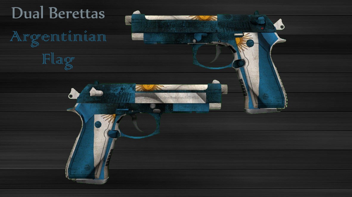 Dual Berettas Argentinian Flag