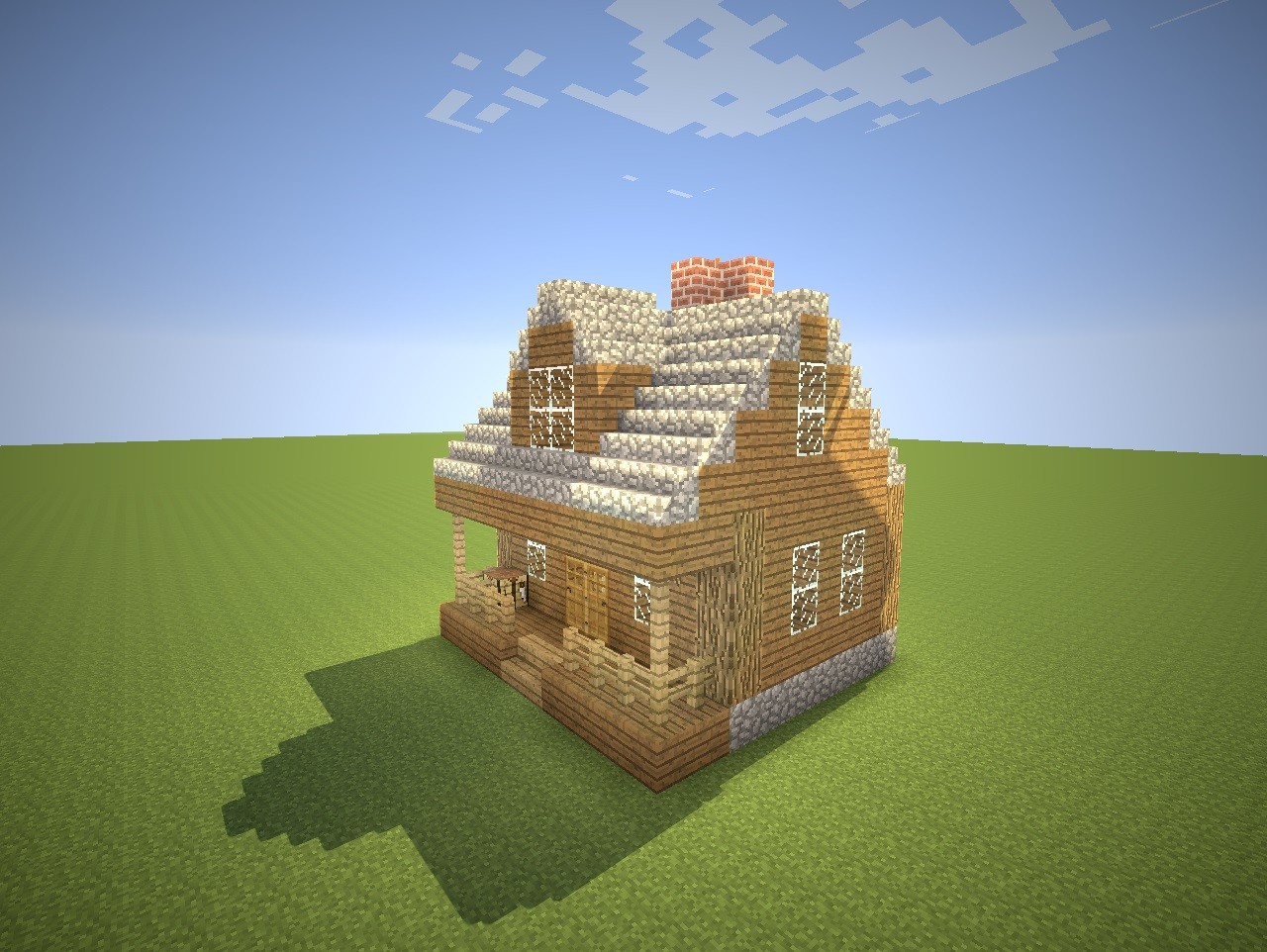 Cozy Cabin With Fireplace [Minecraft] [Mods]