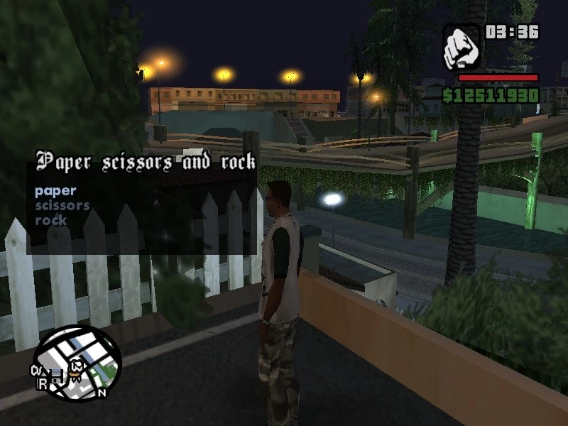 Rock, paper and scissors minigame [Grand Theft Auto: San Andreas] [Mods]