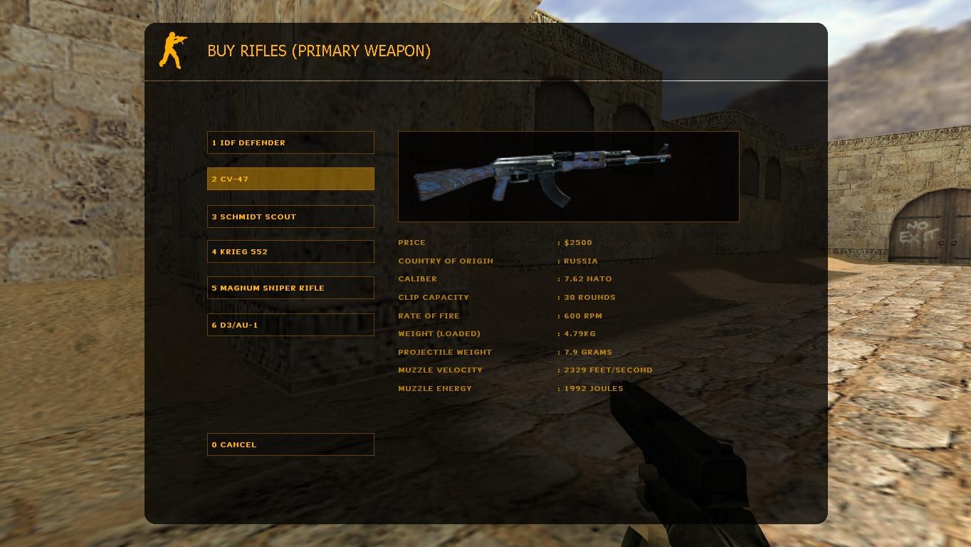 AK-47 | Blue Laminate (CS:GO Textures) Mod for Counter-Strike 1.6 | CS1 ...