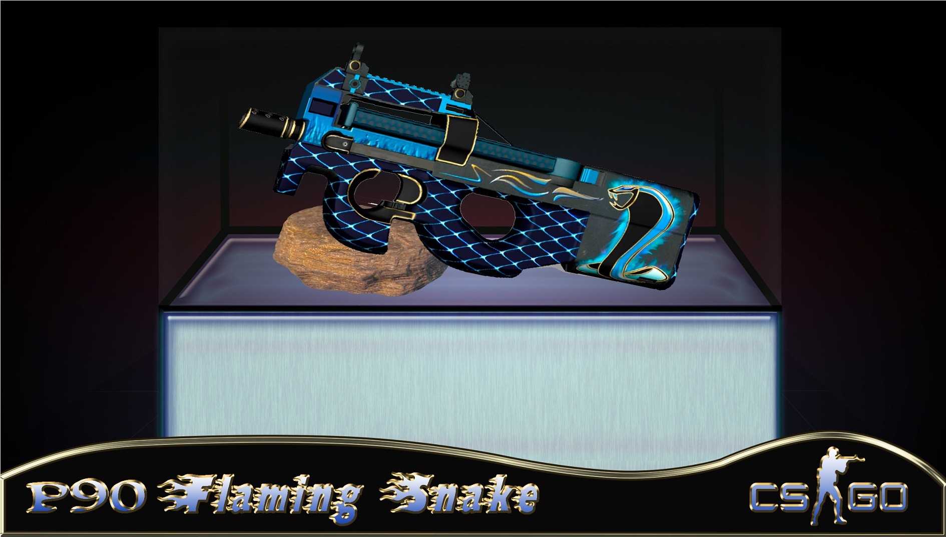 P90 | Flaming Snake