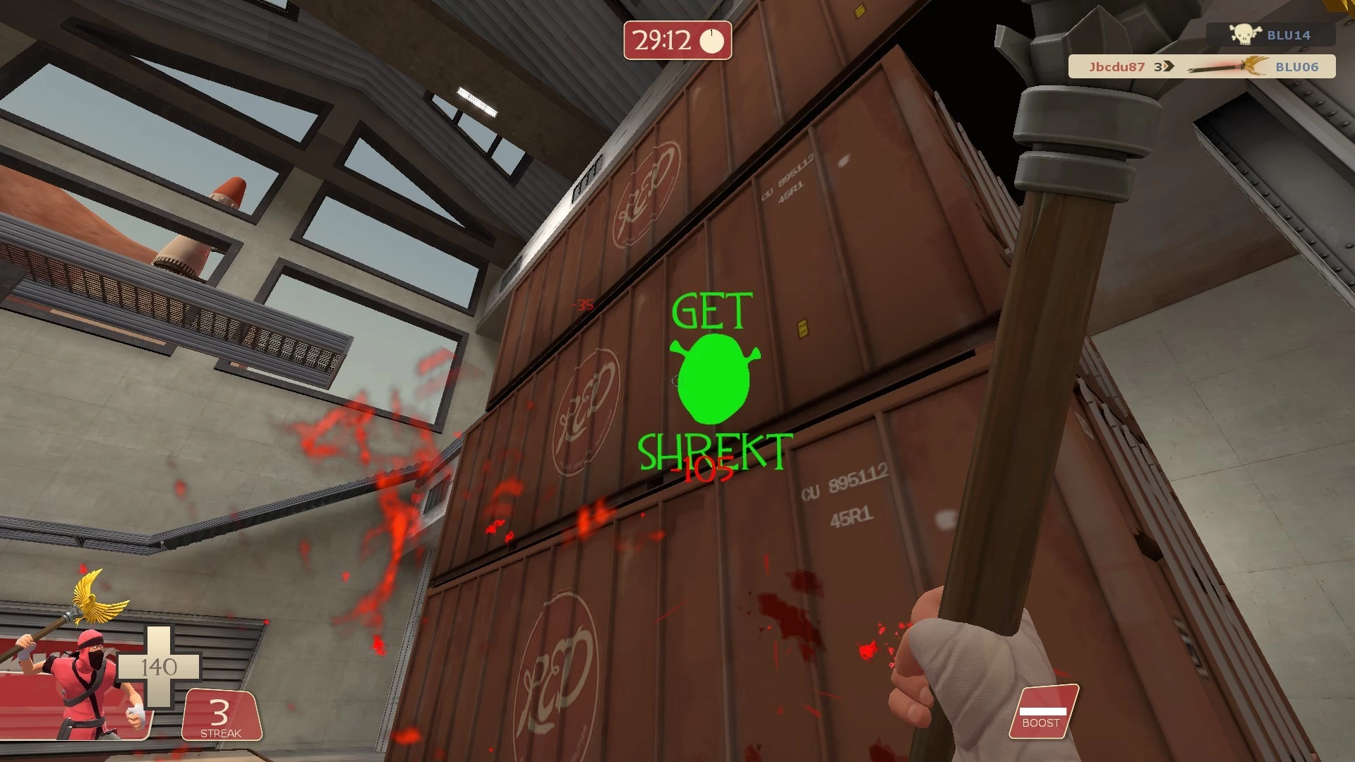 "Get Shrekt" Critical Hit replacement