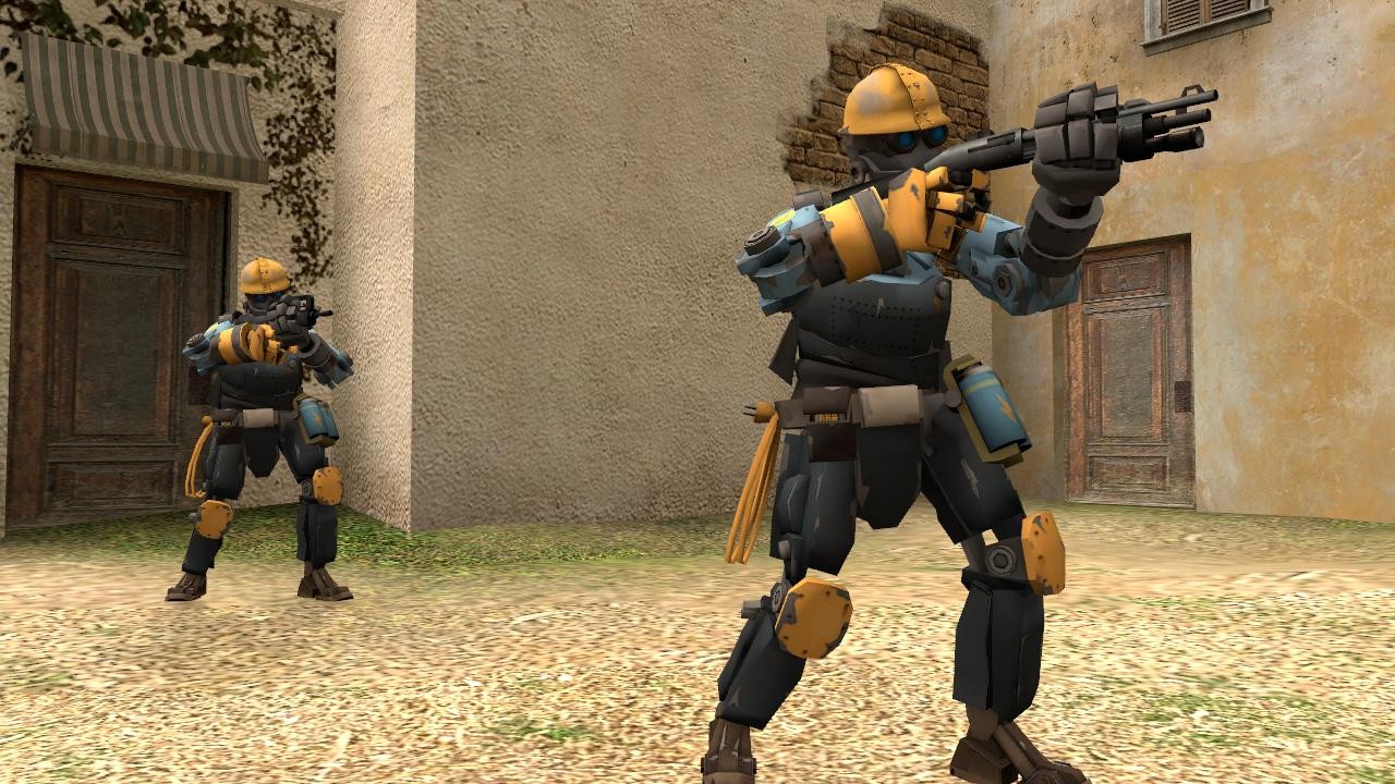 Cs source моды. Tf2 Robots. MVM tf2. MVM разведчик. Counter Strike source моды.