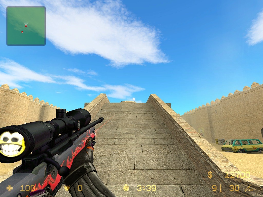 Black AWP - with red dot.