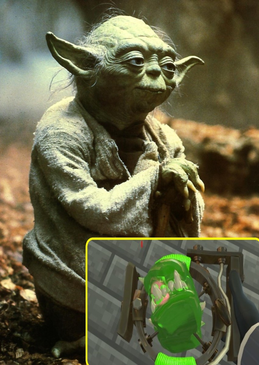 Yoda snack attack + lightsaber knife sounds