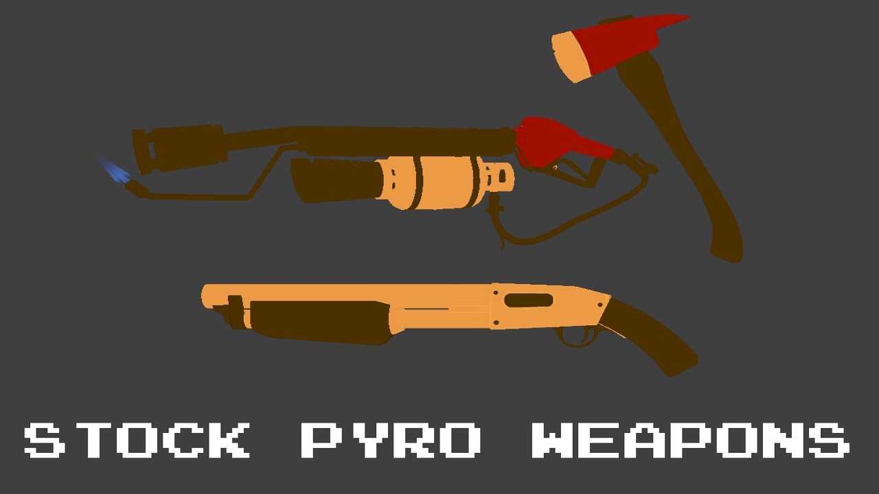 NES Fortress Stock Pyro Weapons [Team Fortress 2] [Mods]