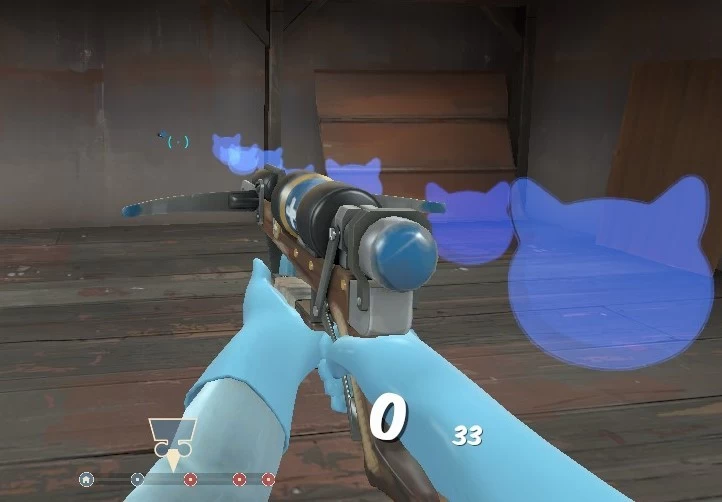 Kitty cat heal beam particles