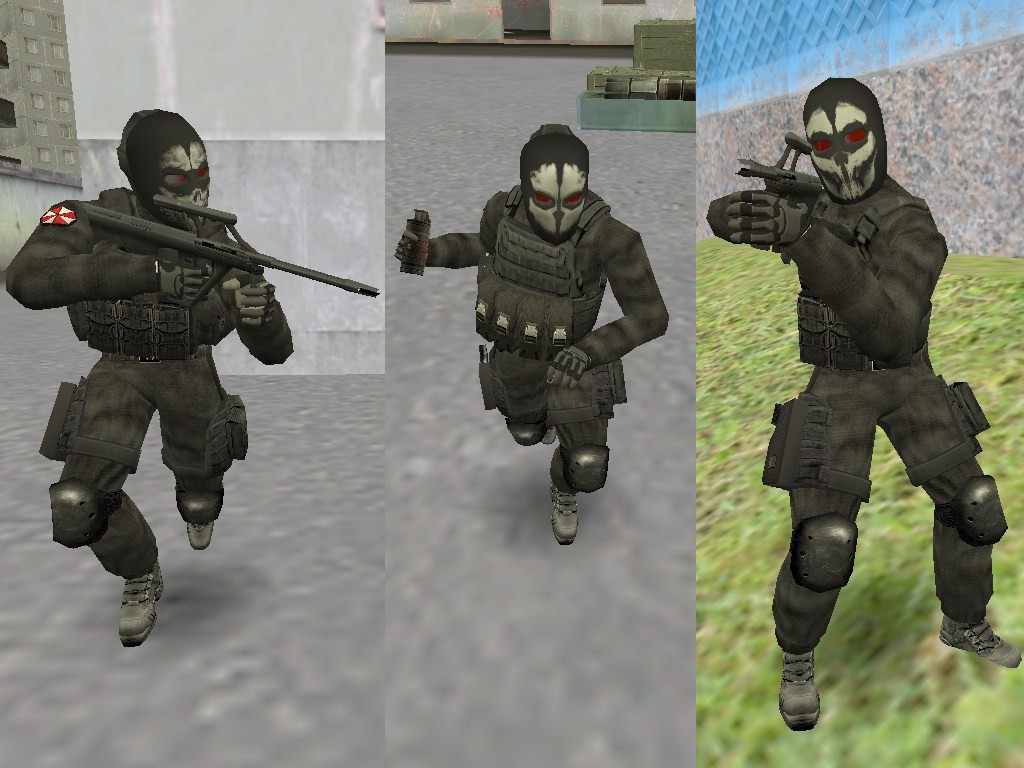 Ghost (MW2 style skin) » CS 1.6 - Skins Players GIGN