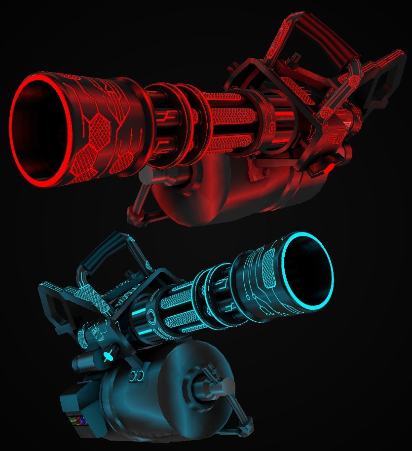 Futuristic Nanotech minigun