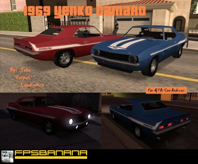 1969 Yenko Chevrolet Camaro [Grand Theft Auto: San Andreas] [Mods]