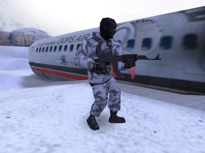 Download AK-47 Red line with stickers for CS 1.6