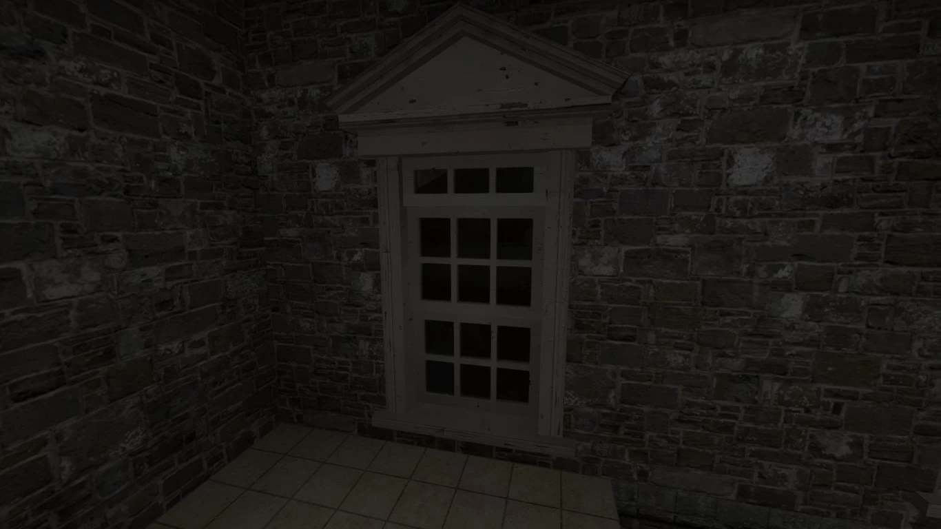 Elegant Two Parts Large Wood Window