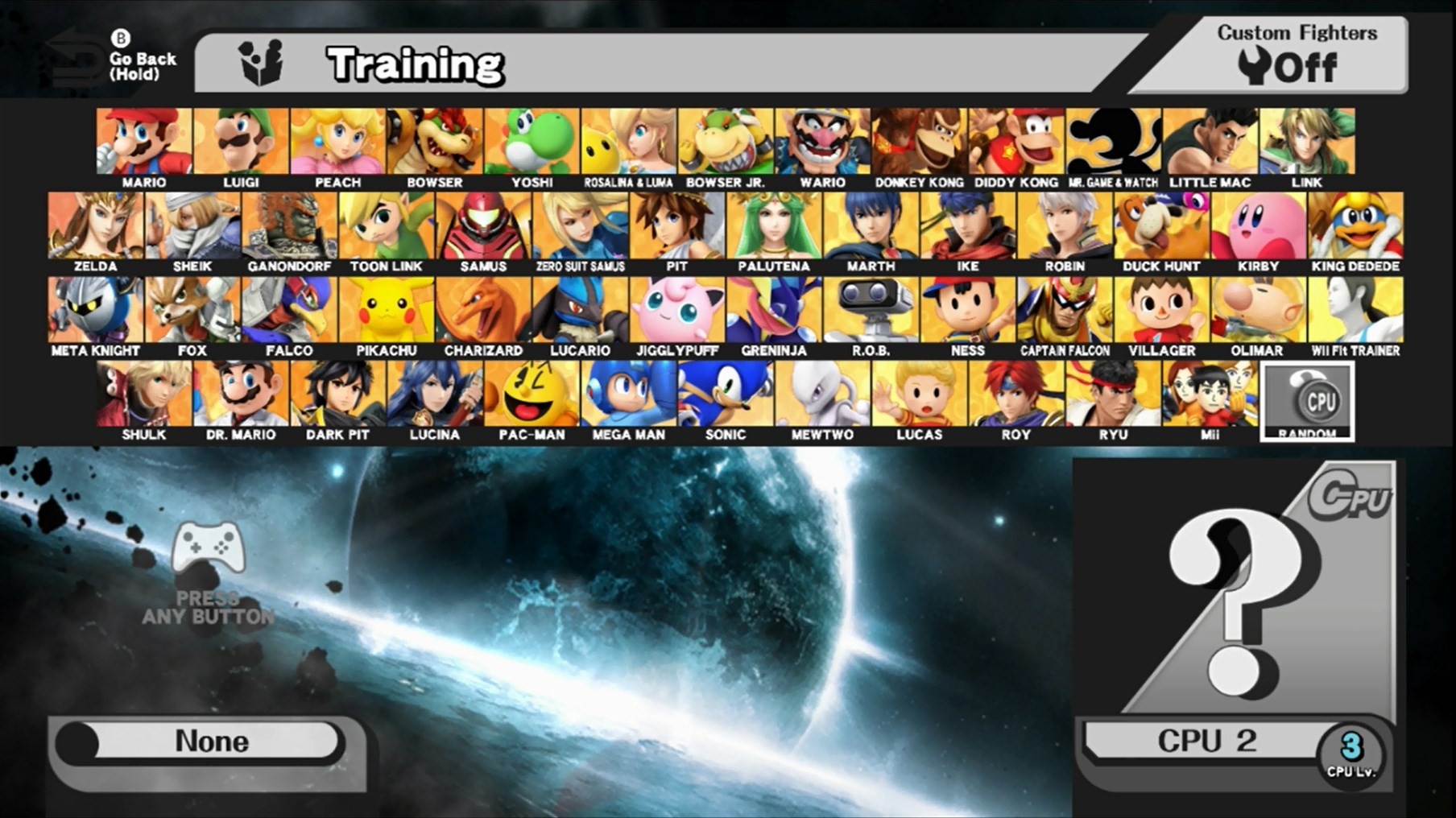 Space CSS + SSS Background Mod for Super Smash Bros. (Wii U) | SSB4U Mods