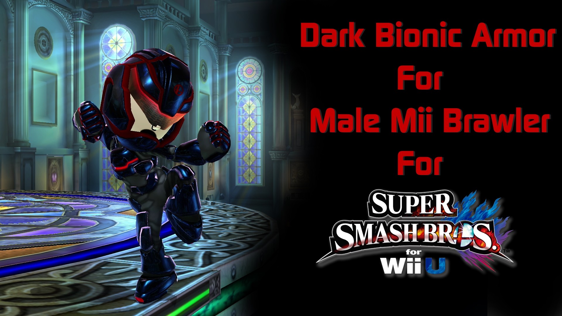 Dark Bionic Armor for Male Mii Brawler