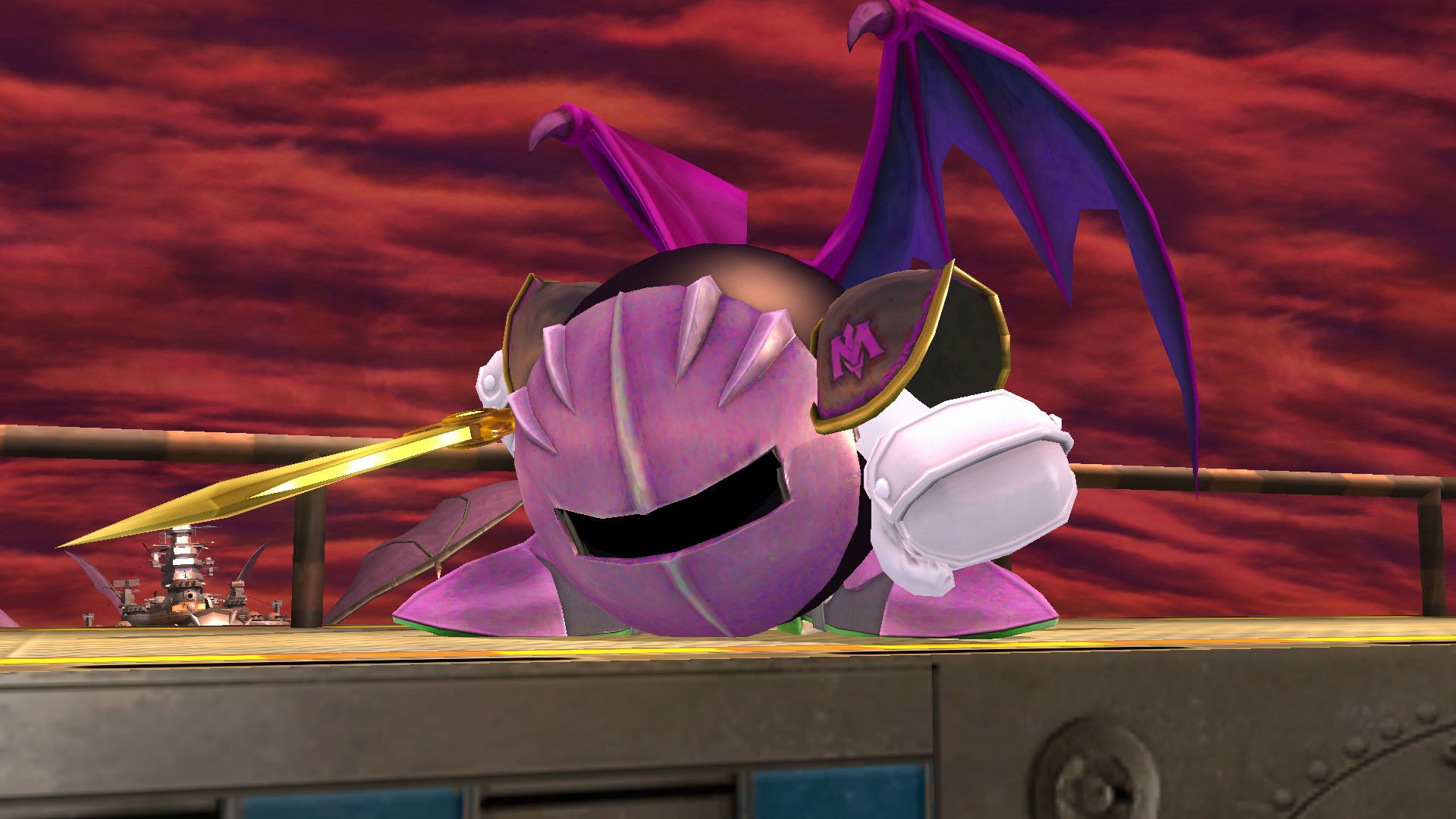 Kirby's Adventure Meta Knight (No Sprite On Cape) [Super Smash Bros. (Wii  U)] [Mods]