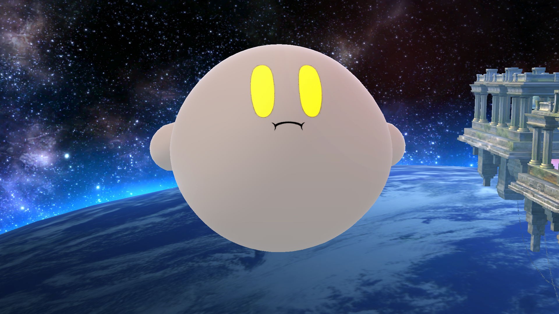 Grey and White Yellow Eye'd Kirby [Super Smash Bros. (Wii U)] [Mods]