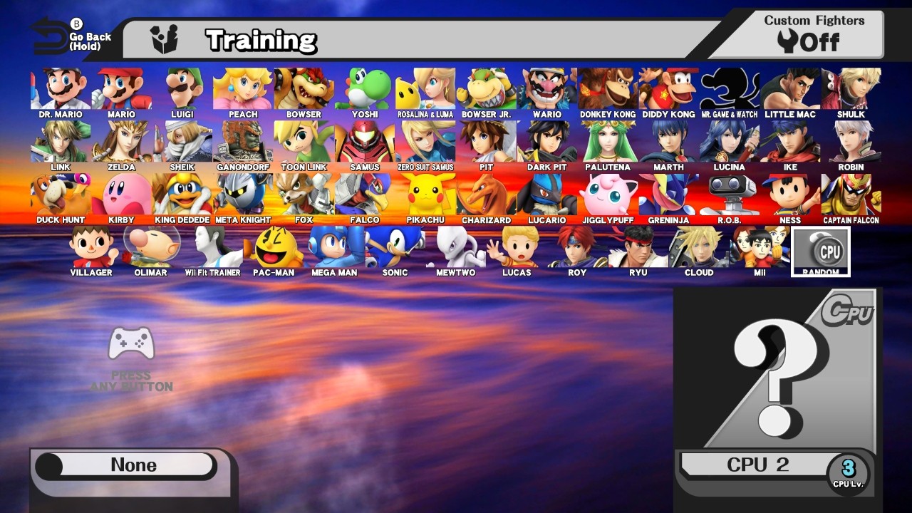 SmashU CSS BG Pack [Super Smash Bros. (Wii U)] [Mods]