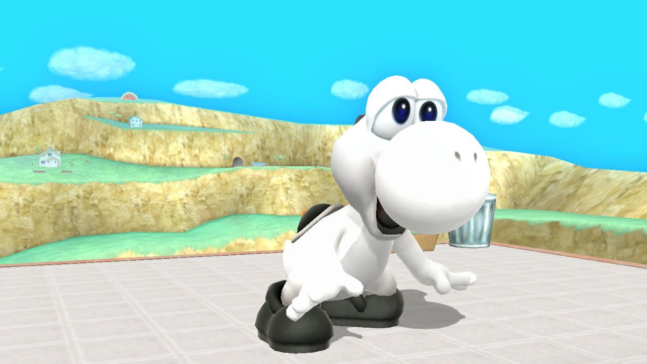 Black and White Yoshi [Super Smash Bros. (Wii U)] [Mods]