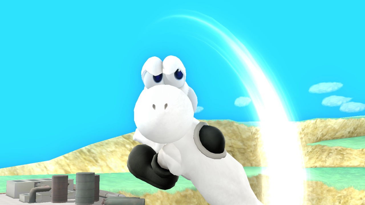Black and White Yoshi [Super Smash Bros. (Wii U)] [Mods]