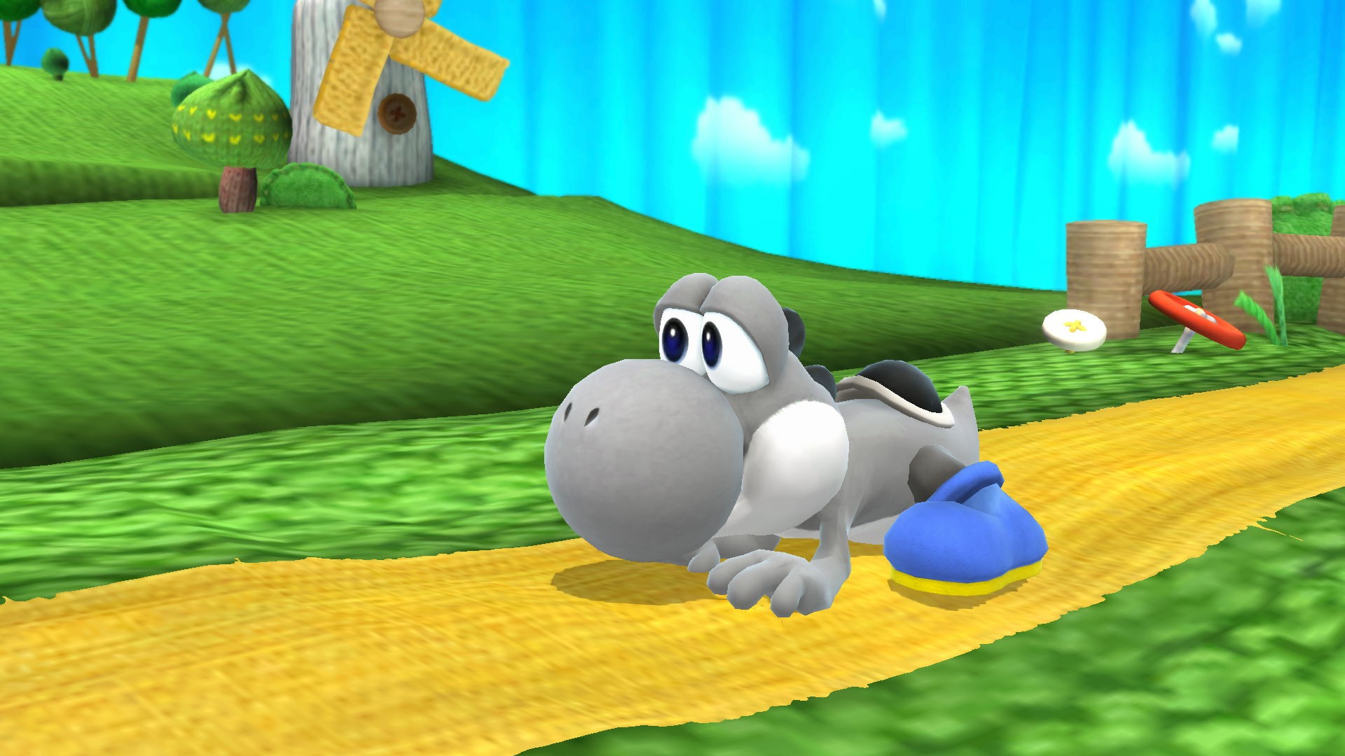 Grey Yoshi Recolor by phili11 [Super Smash Bros. (Wii U)] [Mods]