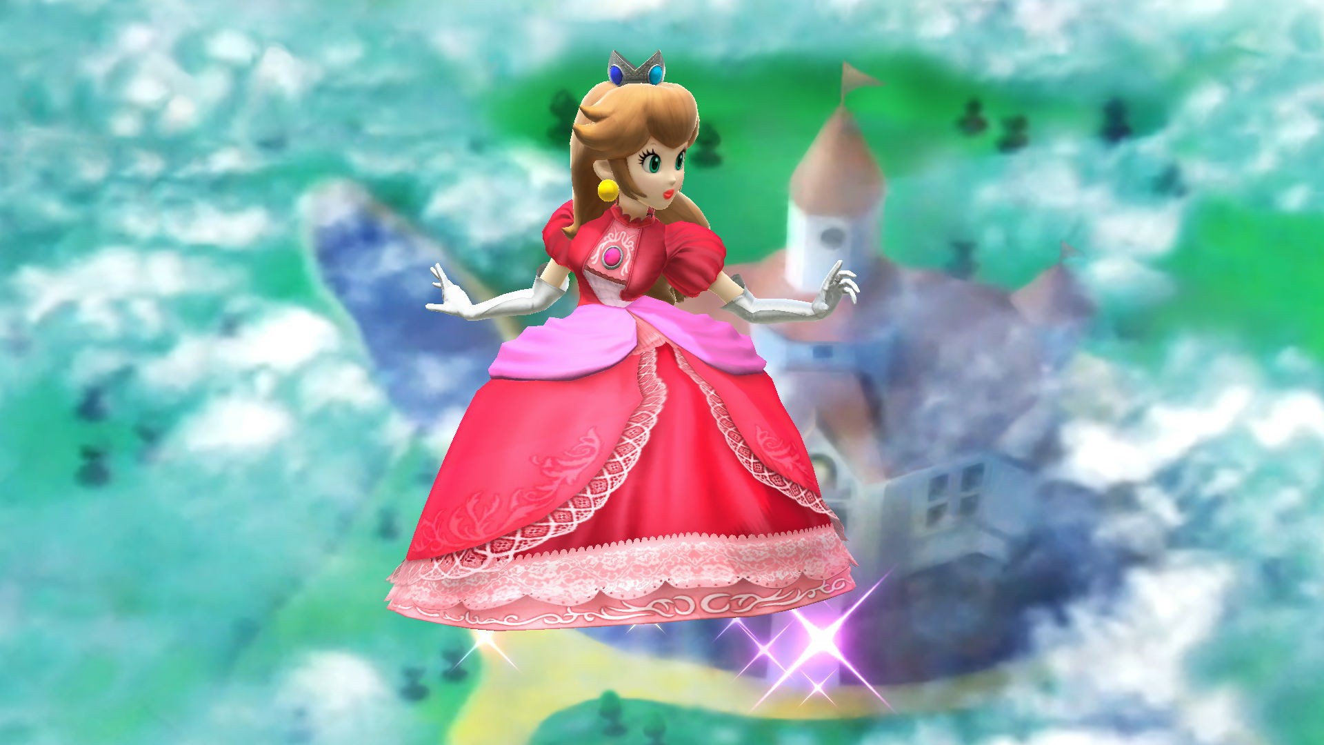Princess Queen Peach Mod for Super Smash Bros. (Wii U) | SSB4U Mods, حجم الصورة 1920x1080