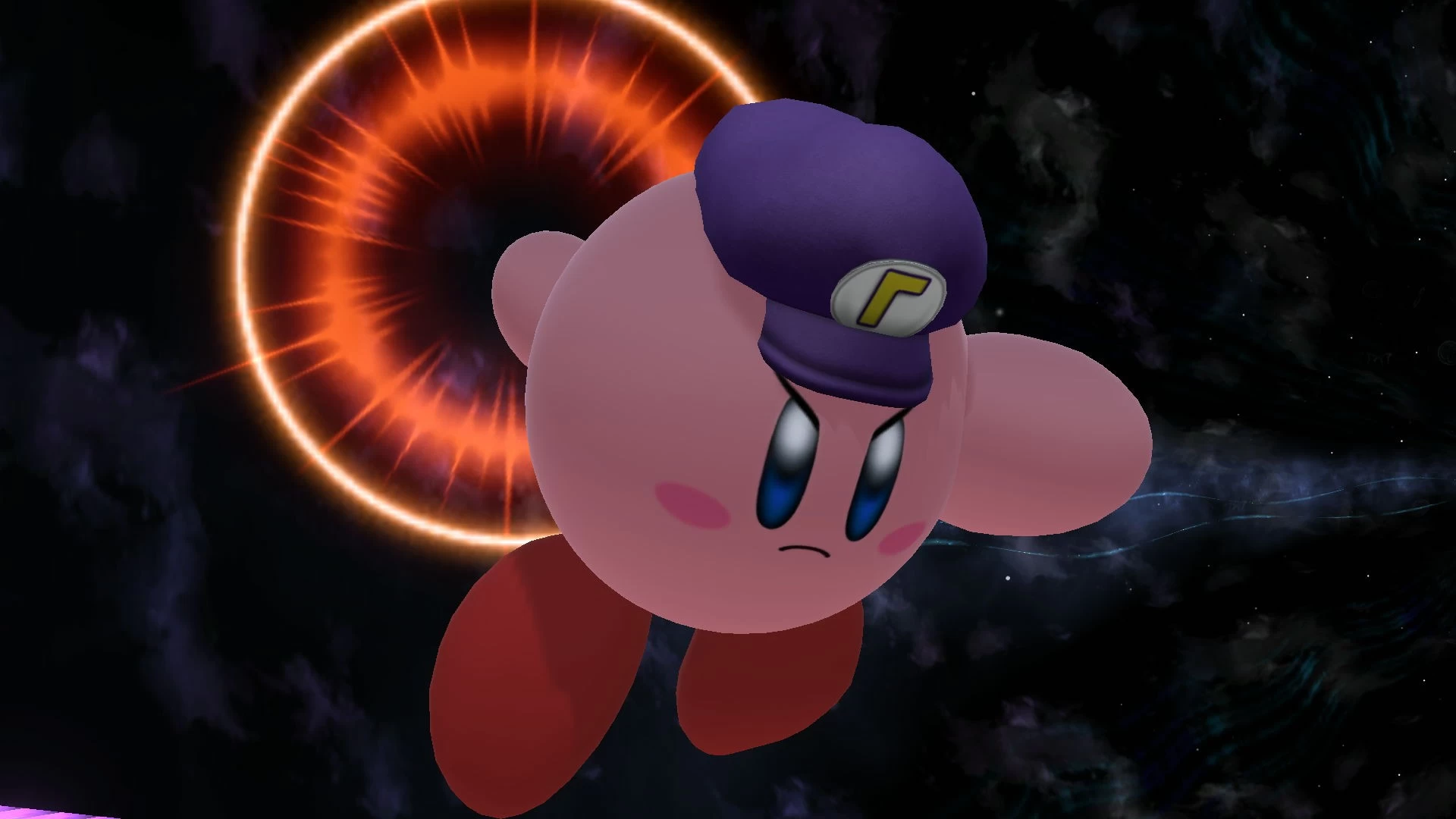 Waluigi Kirby [Super Smash Bros. (Wii U)] [Mods]