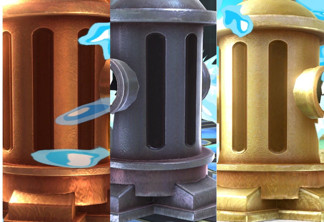 Hydrant Mod Kit Bronze, Silver, and Gold Hydrants Mod for Super Smash Bros. (Wii U ...