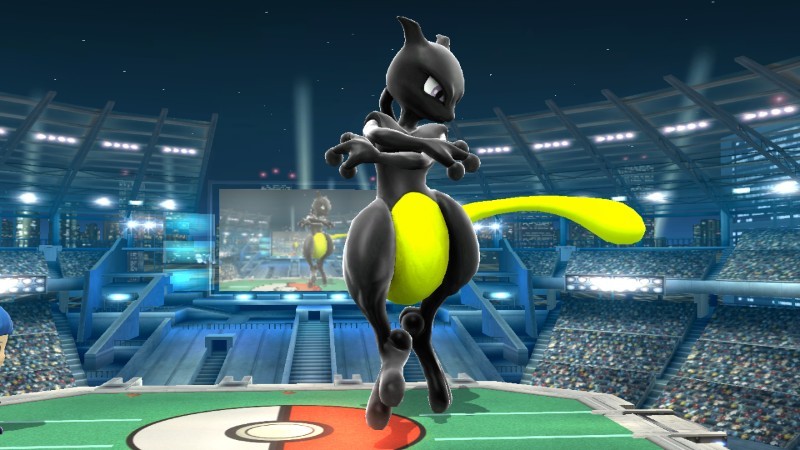 Black Mewtwo With Yellow Tail [Super Smash Bros. (Wii U)] [Mods]