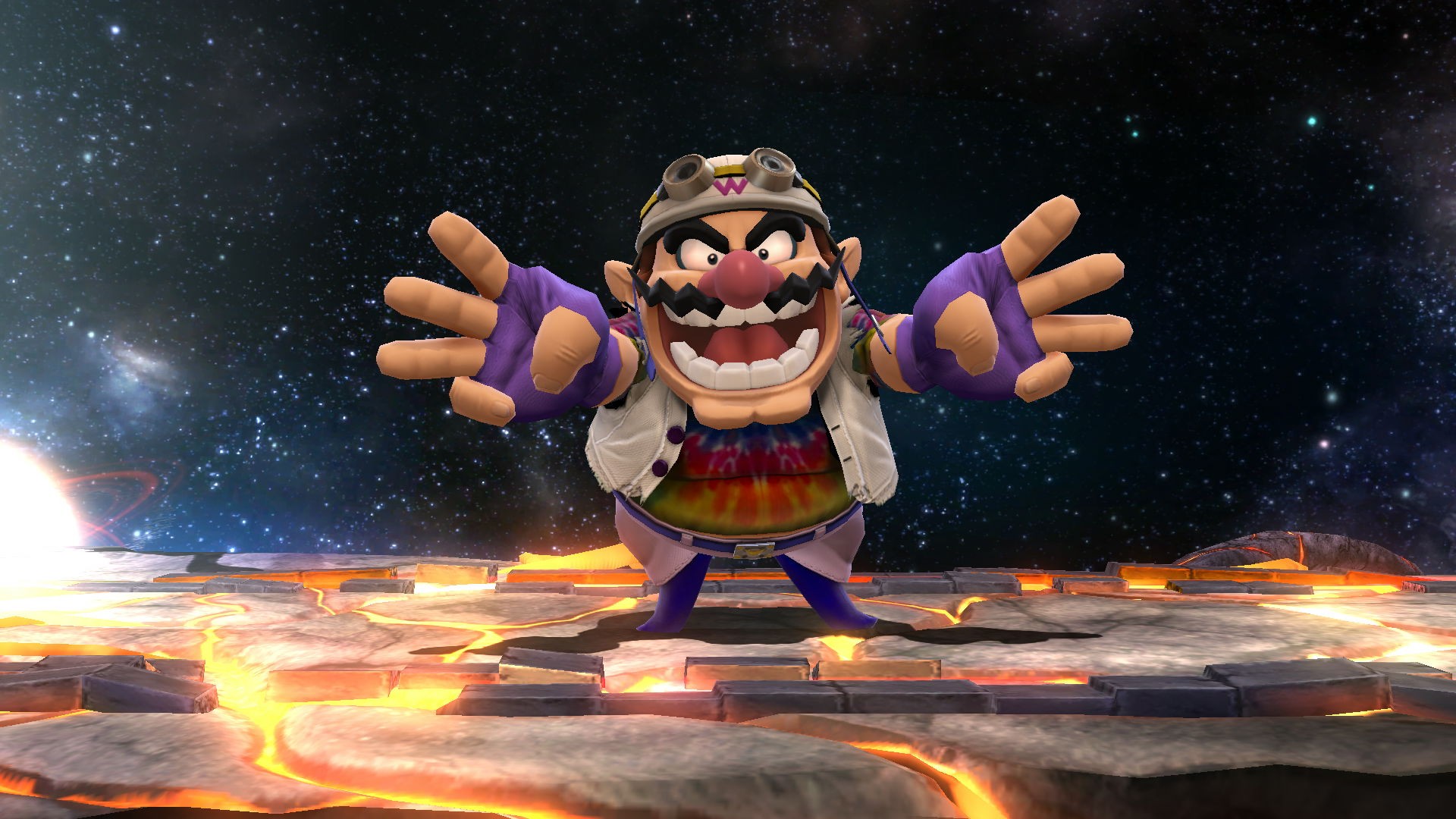 Tie Dye Biker Wario [Super Smash Bros. (Wii U)] [Mods]