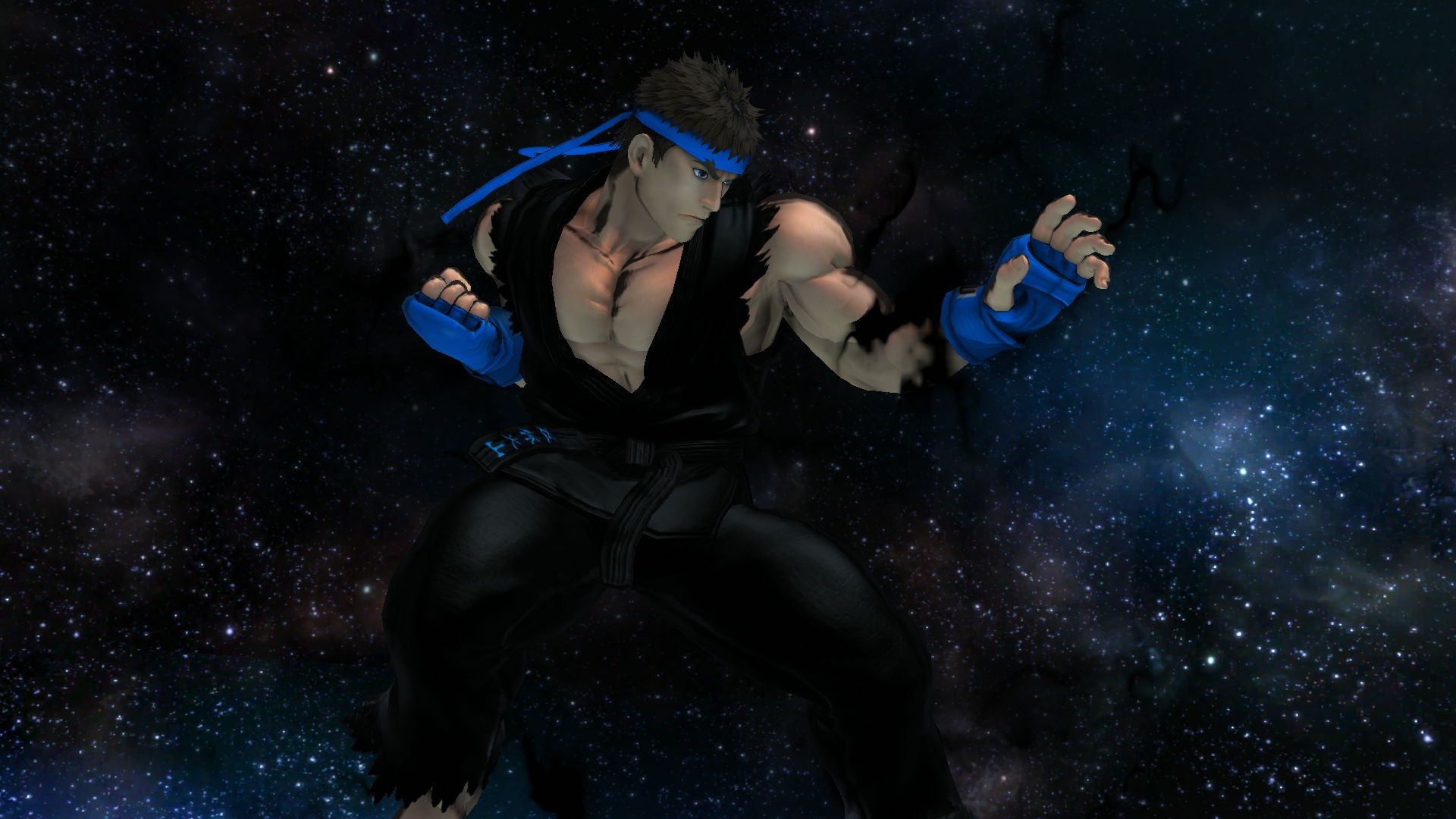 Black & Blue Ryu Mod for Super Smash Bros. (Wii U) | SSB4U Mods