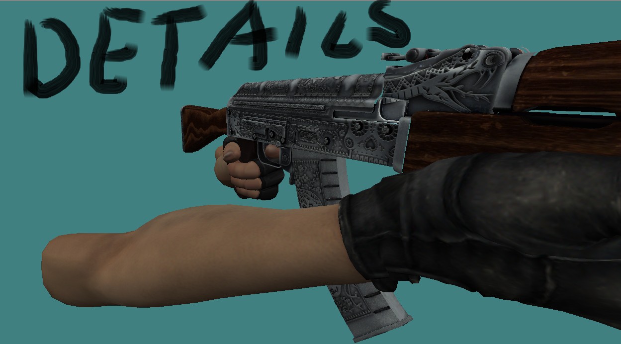 Download AK-47 Red line with stickers for CS 1.6