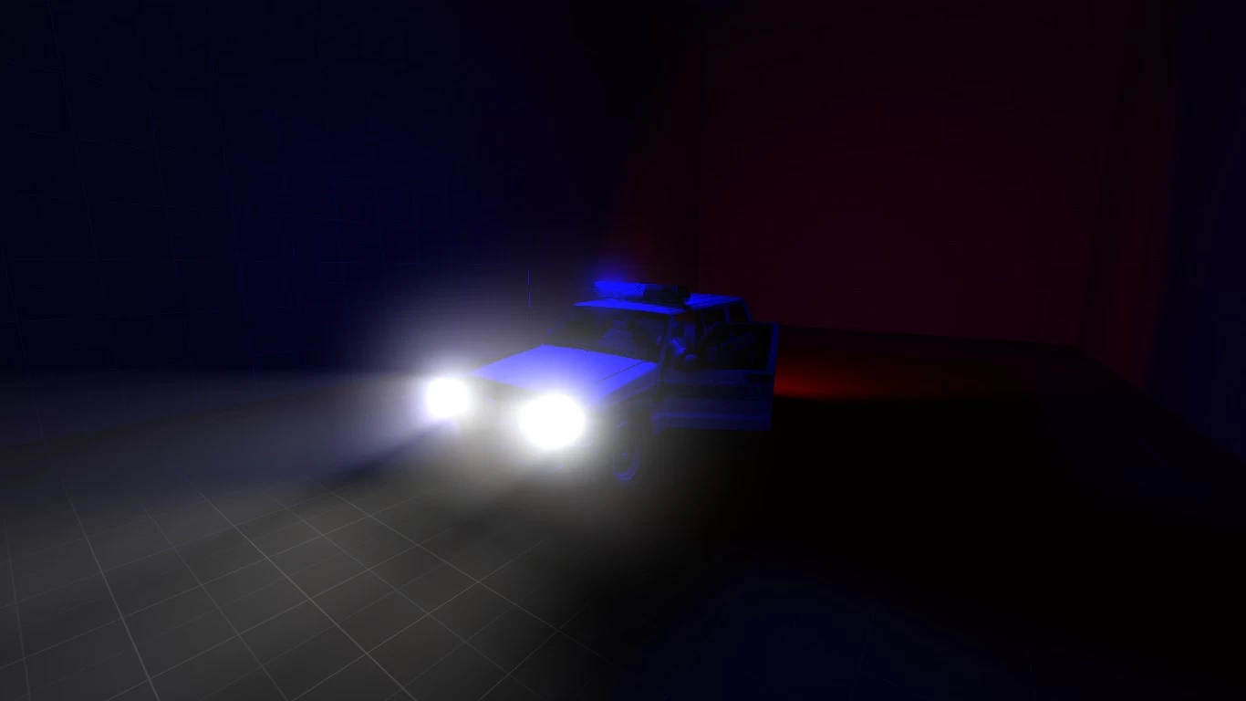 Security Car Lights On