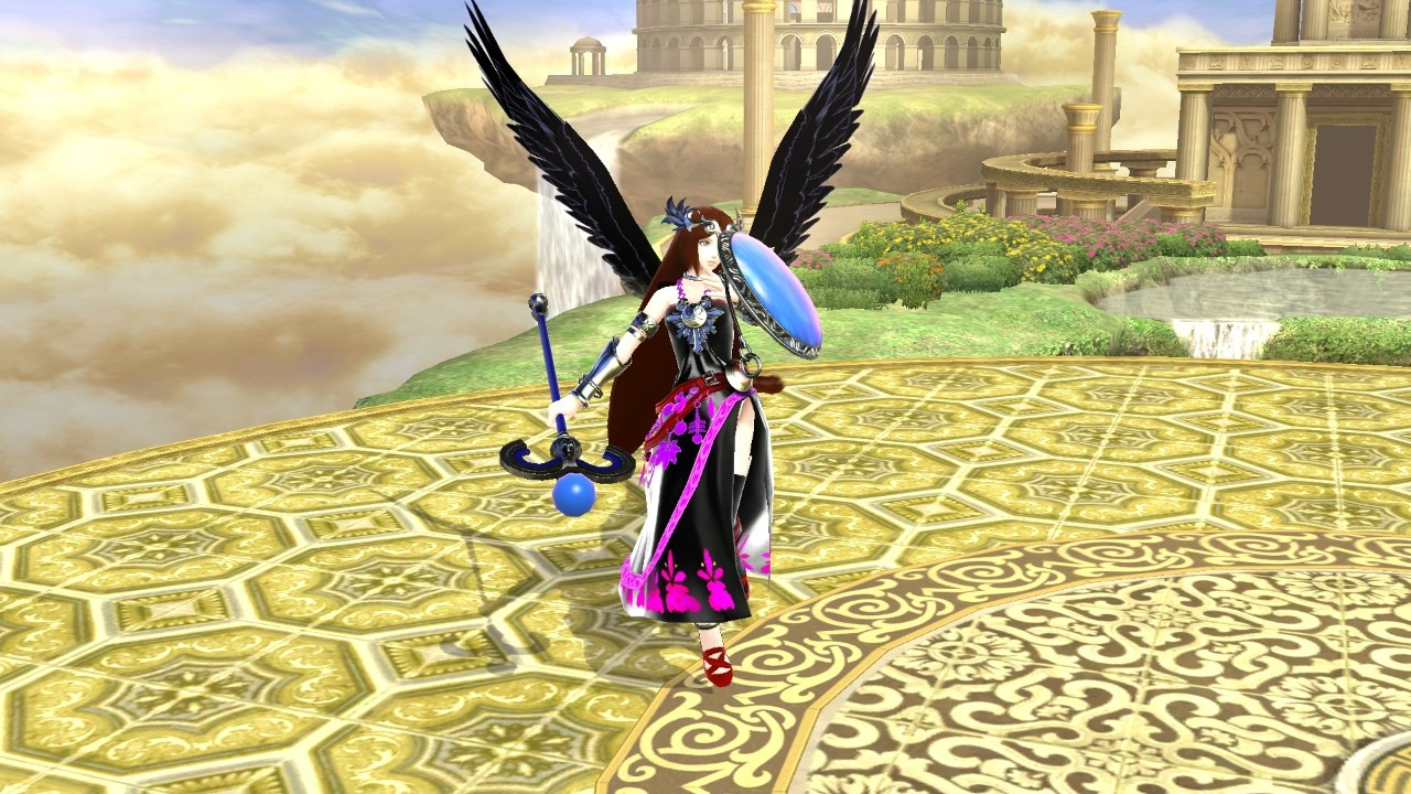 Dark Angel Palutena Mod for Super Smash Bros. (Wii U) | SSB4U Mods, image size:1280x720
