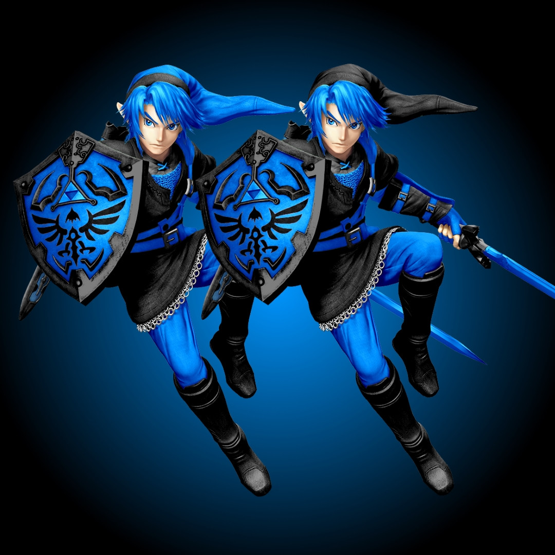 Black and Blue Link [Super Smash Bros. (Wii U)] [Mods]